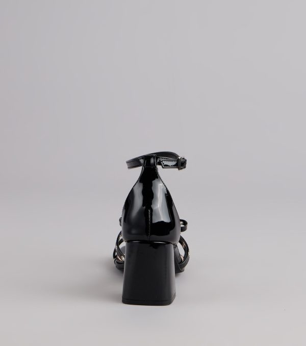City Lights Bow Grommet Block Heels - Image 4