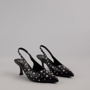 Edge Play Studded Slingback Pumps