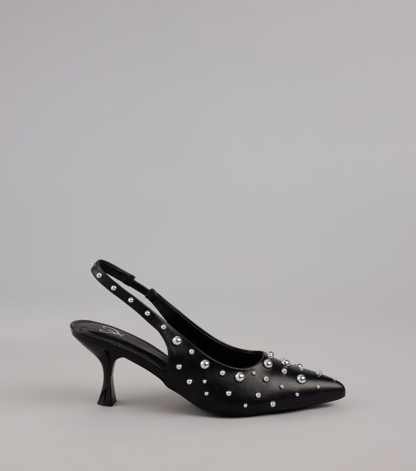 Edge Play Studded Slingback Pumps - Image 2