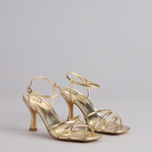 Shine Hour Metallic Strappy Stiletto Heels