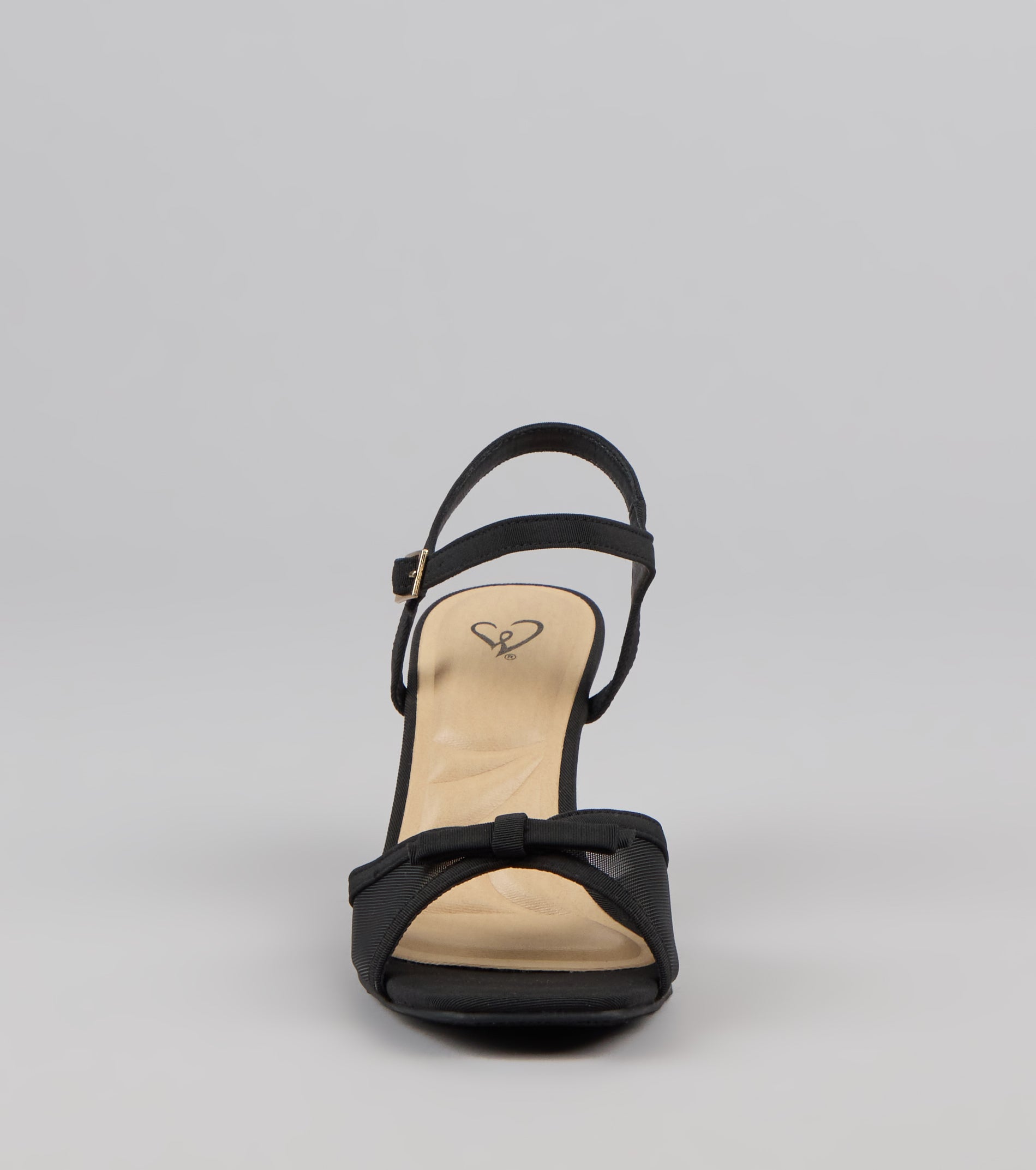 Flirty And Fancy Mesh Bow Kitten Heels - Image 3