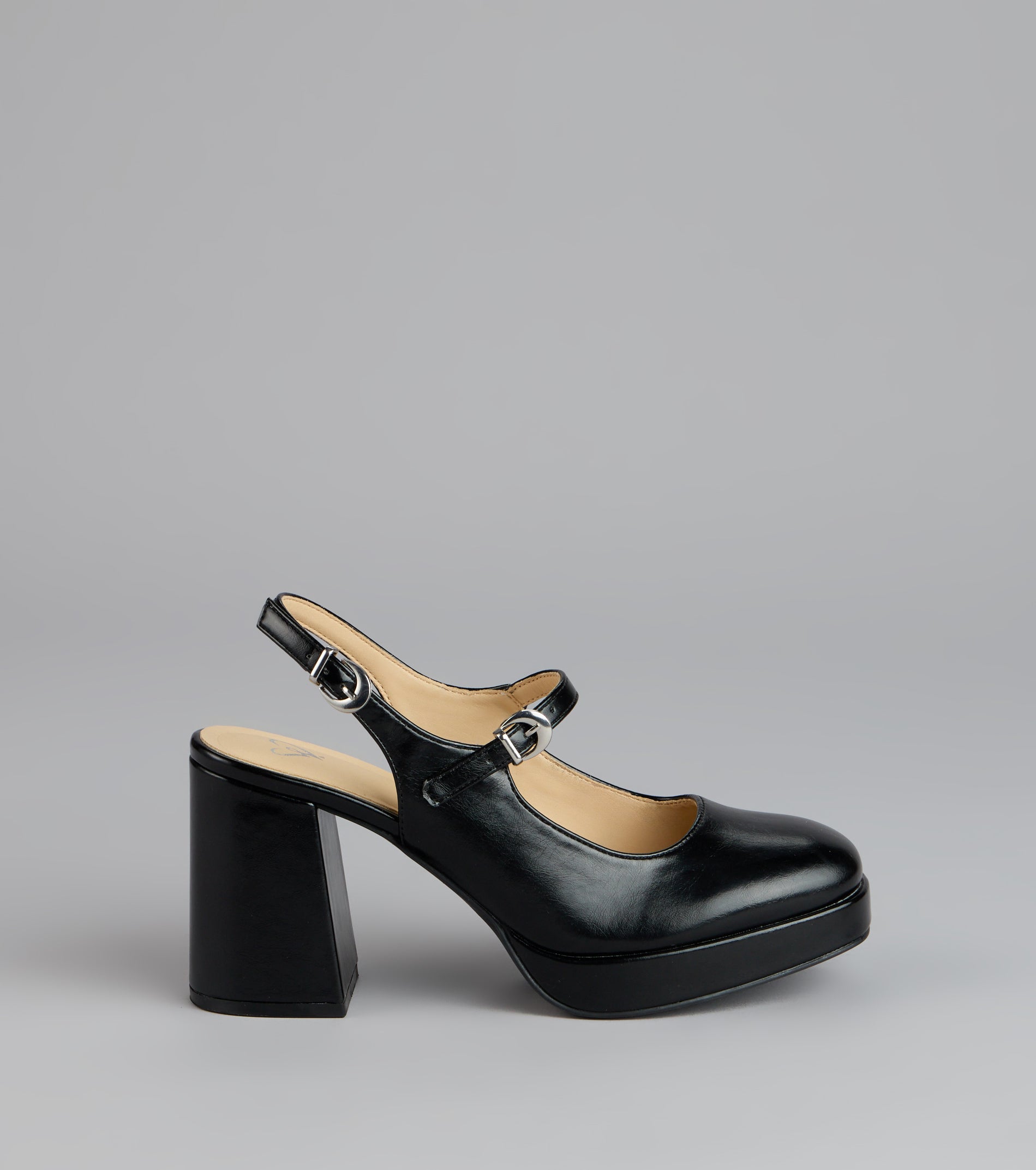Retro Revival Faux Leather Mary Janes - Image 2