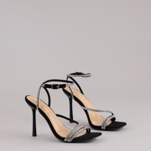 Strut With Glamour Rhinestone Stiletto Heels