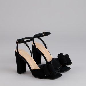 Make A Statement Bow Block Heels