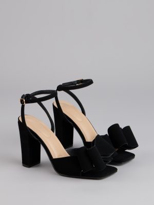 Make A Statement Bow Block Heels