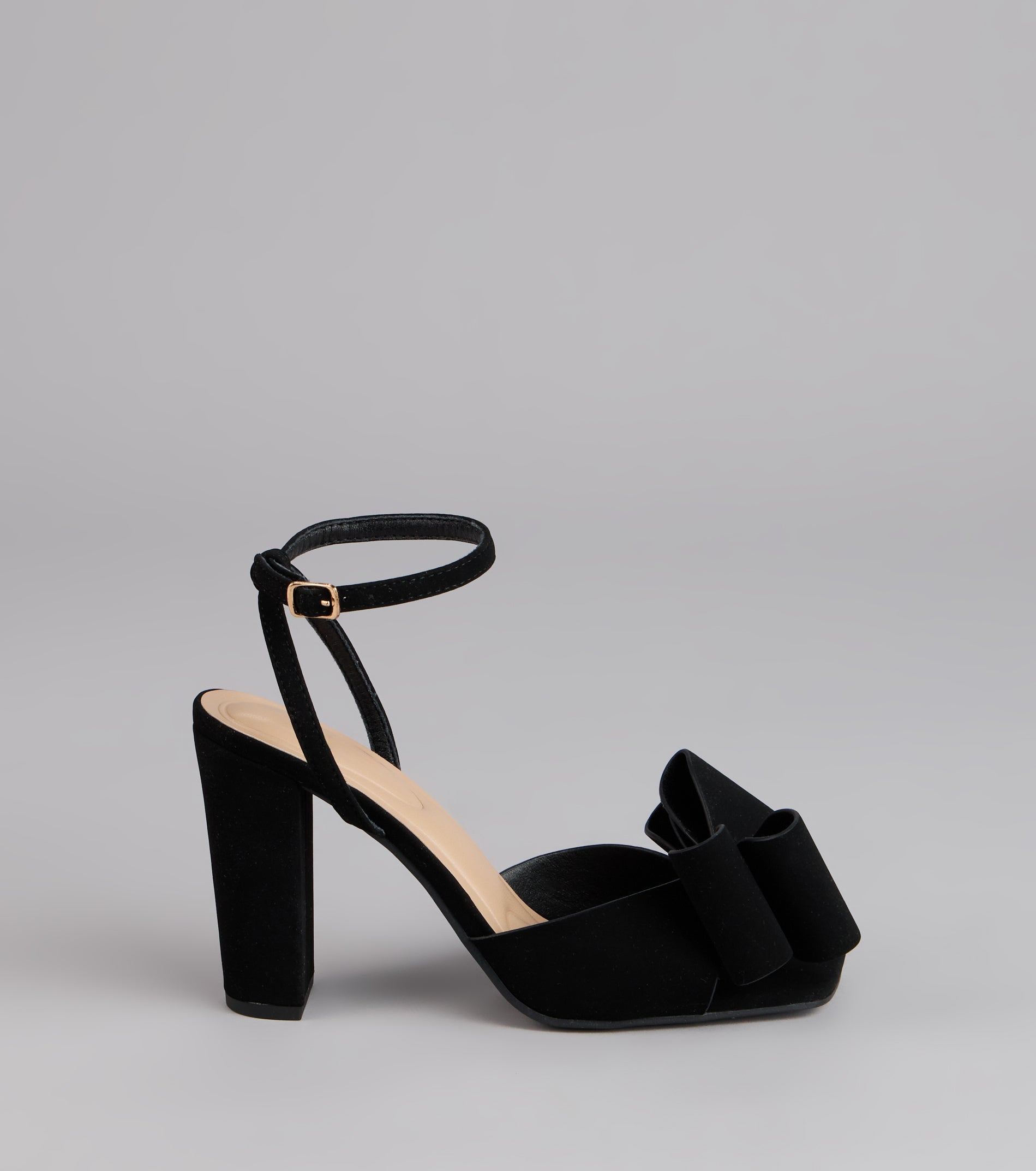 Make A Statement Bow Block Heels - Image 2