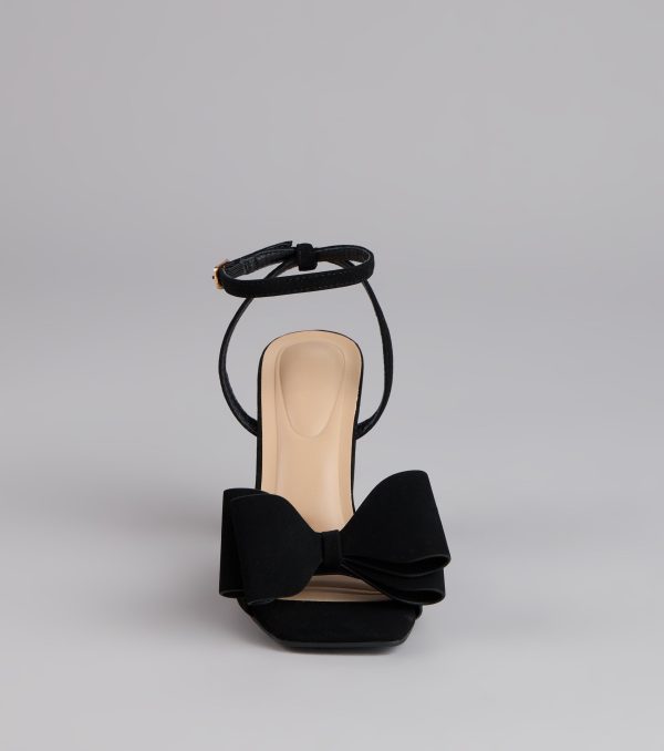 Make A Statement Bow Block Heels - Image 3