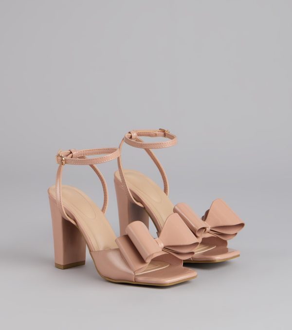 Make A Statement Bow Block Heels - Image 9
