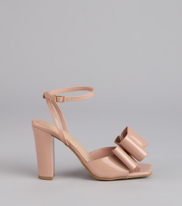 Make A Statement Bow Block Heels - Image 10