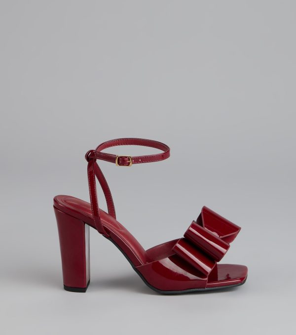 Make A Statement Bow Block Heels - Image 6