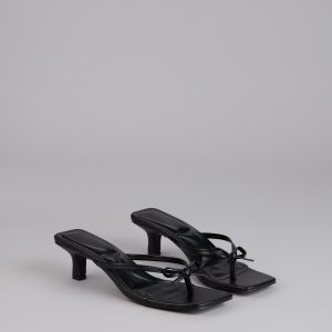 Play Nice Bow Thong Heels