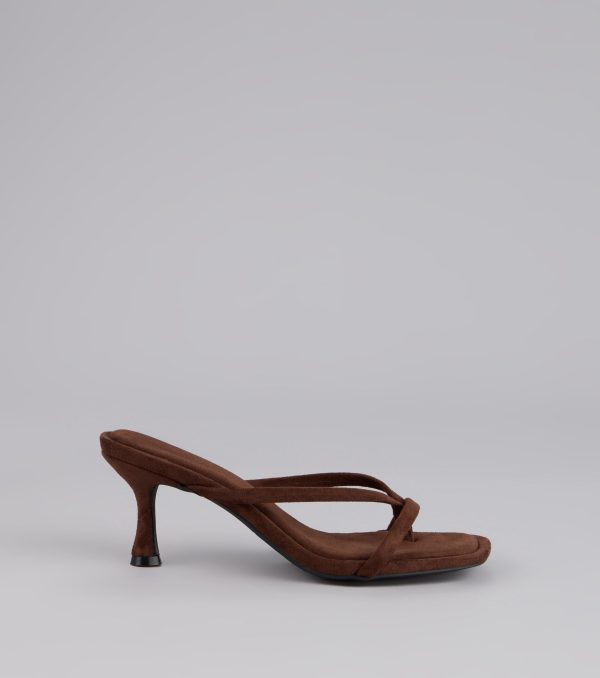 Minimal Mood Faux Suede Kitten Heels - Image 2