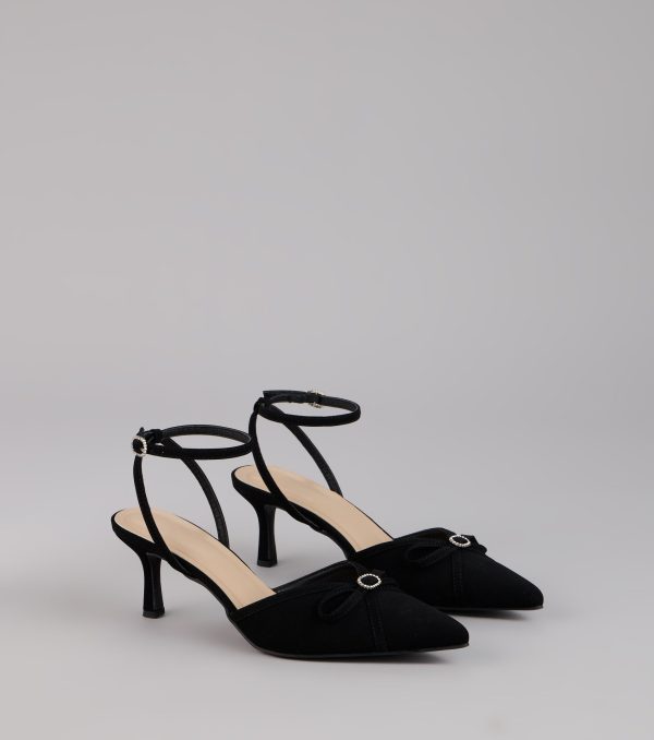 Sweet Point Kitten Bow Heels