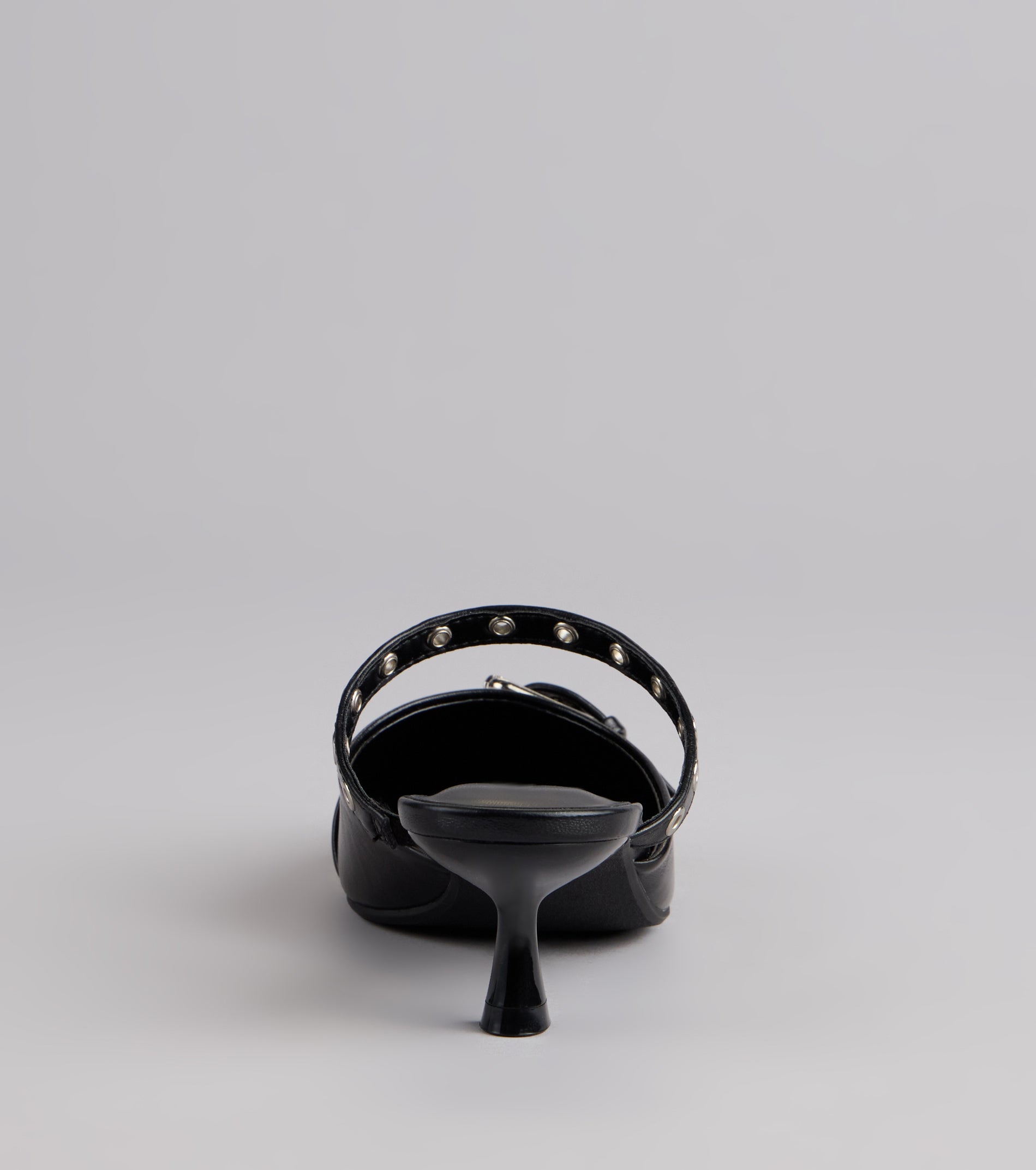 Rebel Chic Buckle Kitten Heels - Image 5
