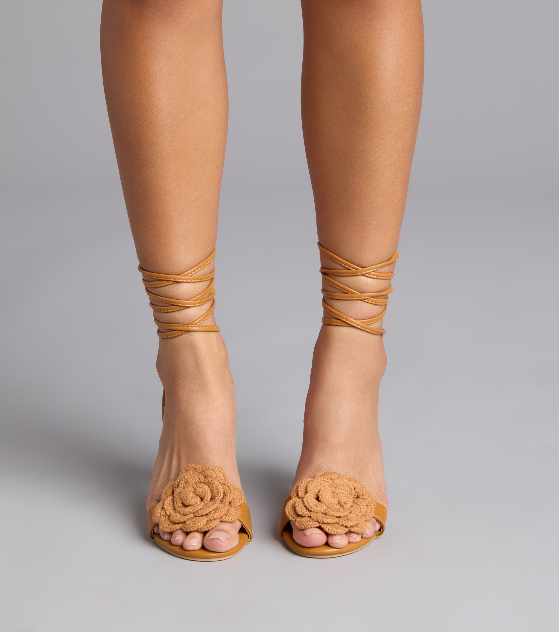 Rosé All Day Lace Up Heels - Image 2
