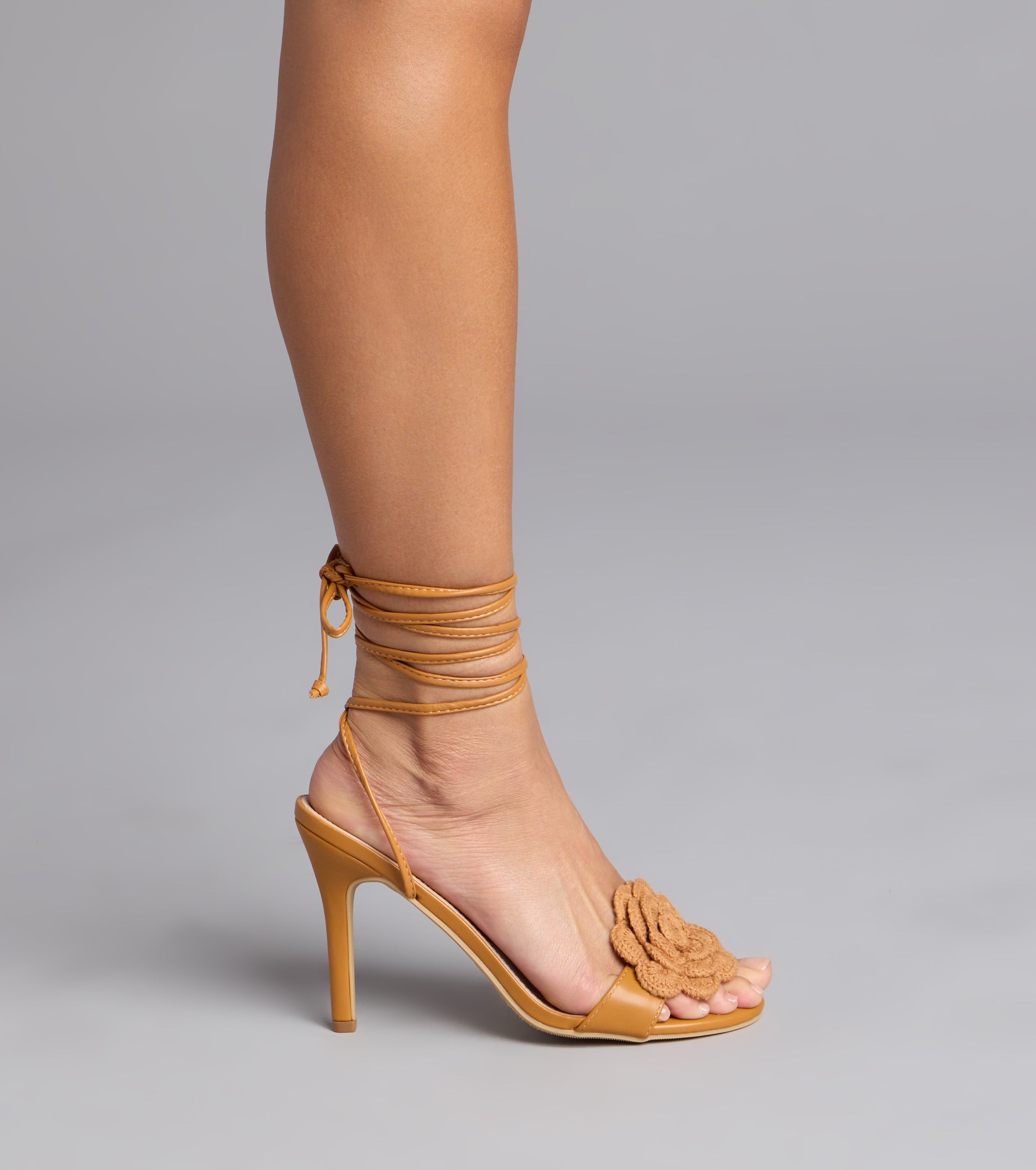 Rosé All Day Lace Up Heels - Image 3
