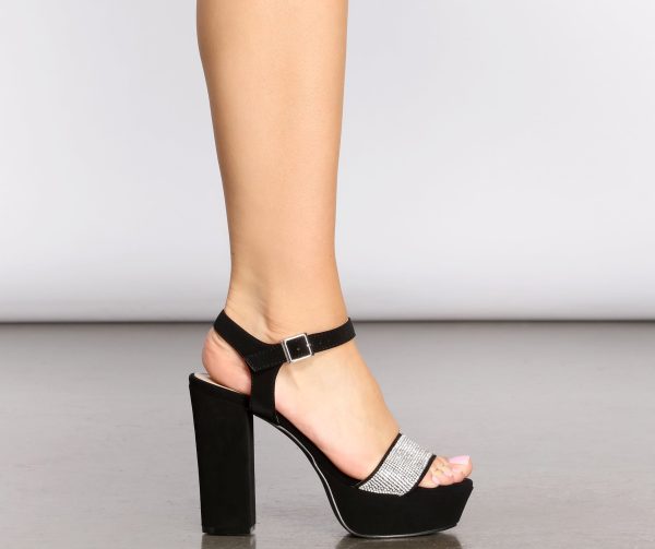 Crushin' On U Rhinestone Platform Heels - Image 5