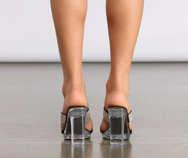 Rhinestone Glam Lucite Block Heels - Image 3