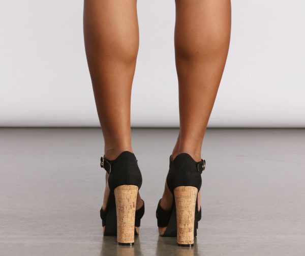 Keep The Confidence Criss-Cross Platform Heels - Image 3