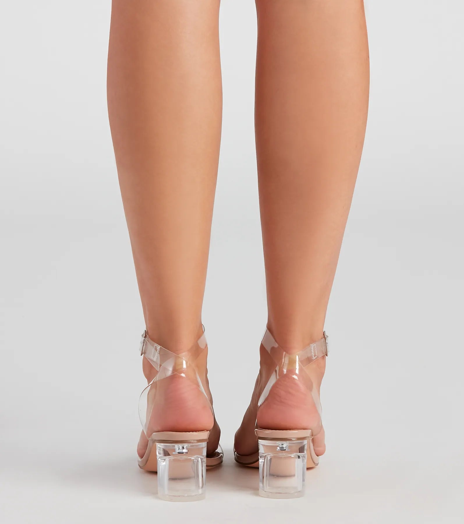 Clearly Chic Lucite Block Heels - Image 3