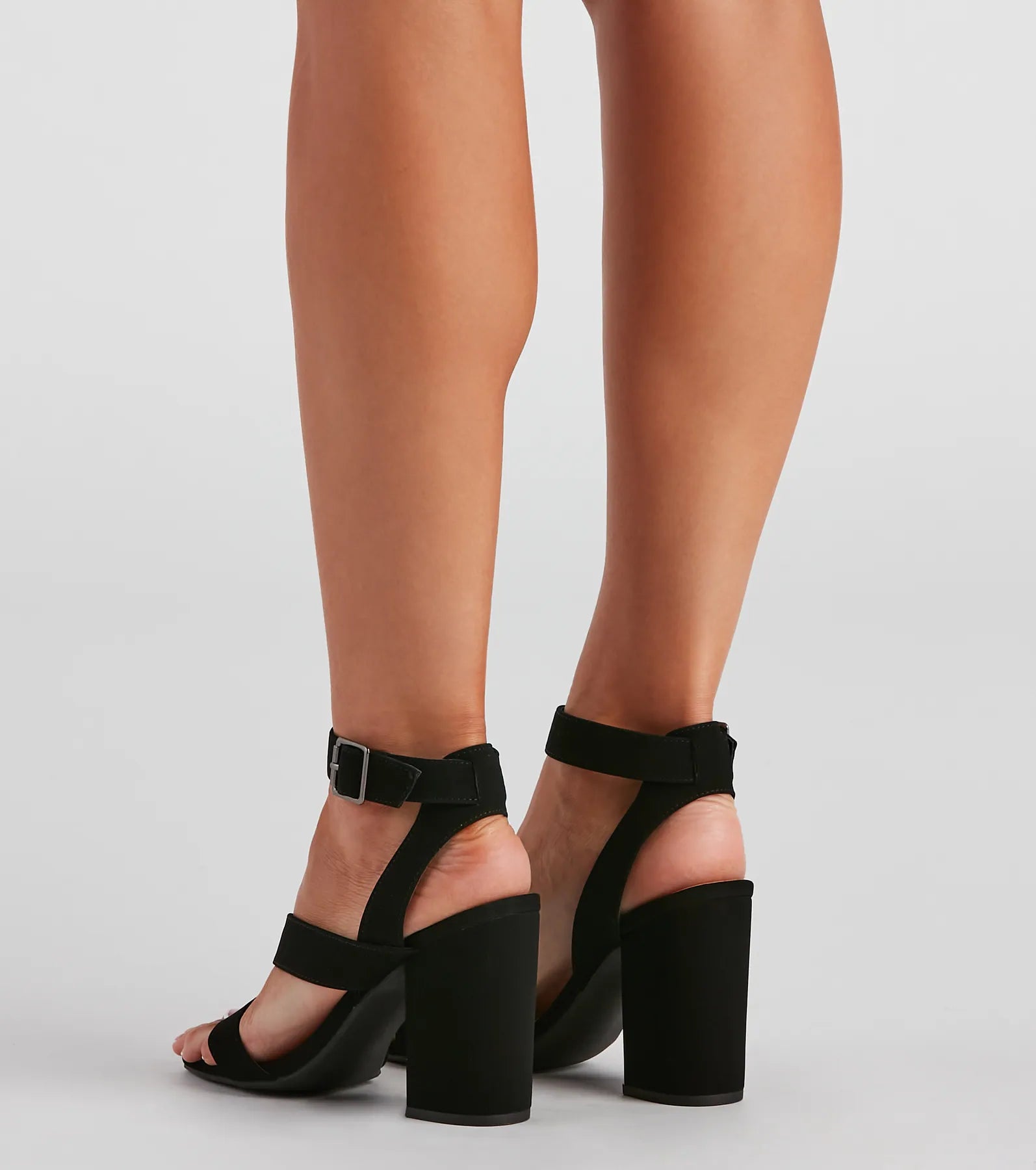 Step It Up Faux Nubuck Block Heels - Image 4