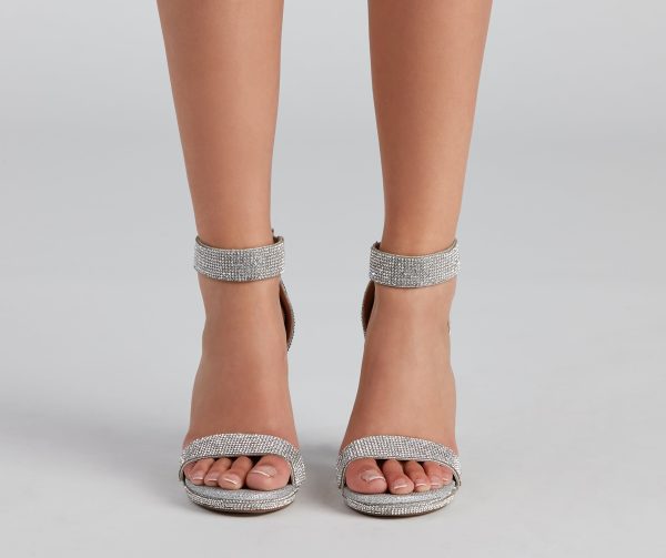 Rhinestone Radiance Block Heels - Image 2