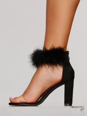 Marabou's Most Wanted Block Heels