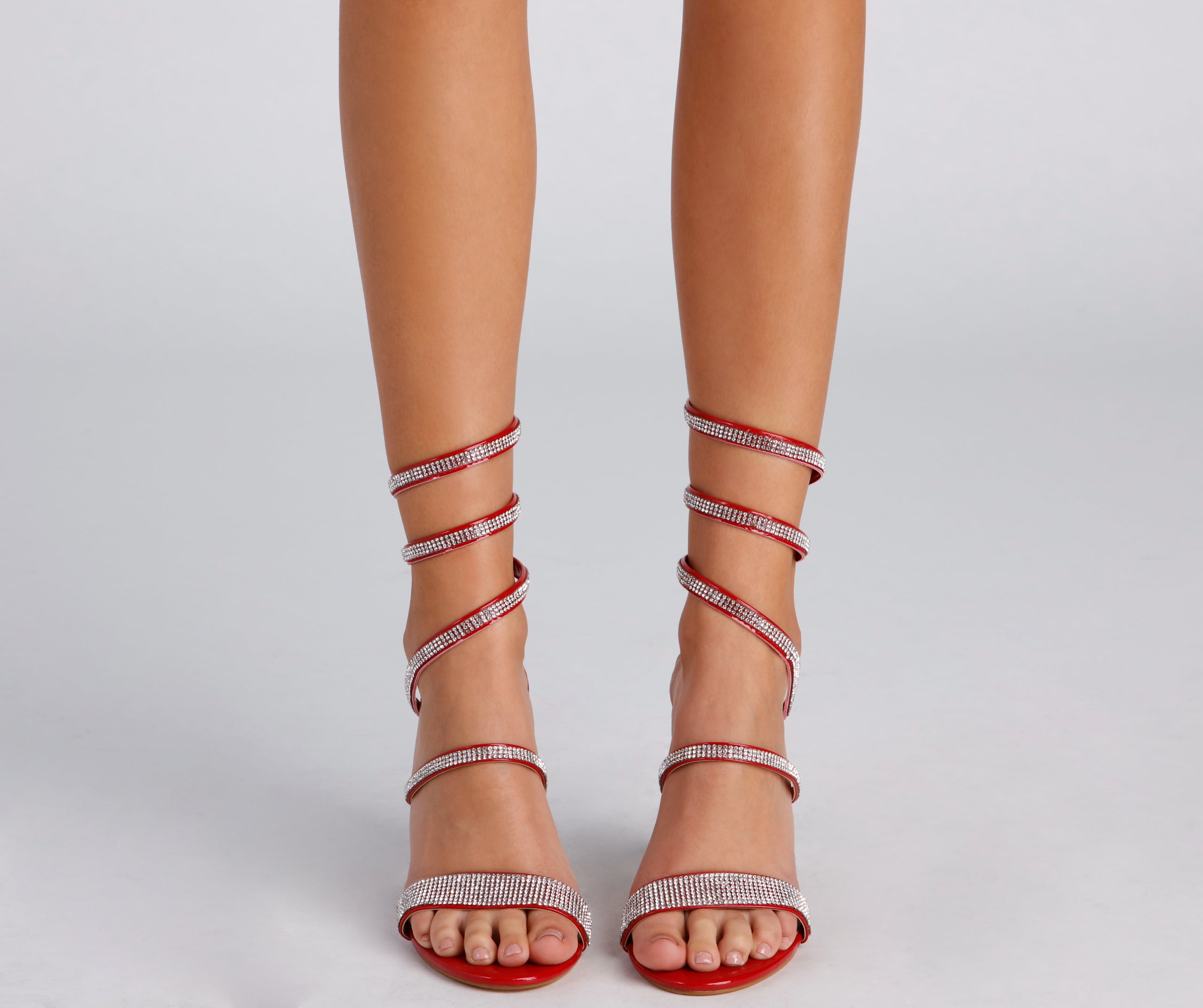 The Glam Life Rhinestone Block Heels - Image 10
