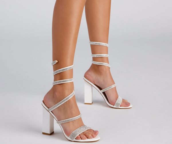 The Glam Life Rhinestone Block Heels - Image 5