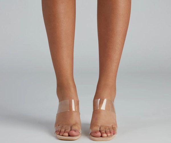 Clear Intentions Lucite Block Heel Mules - Image 2