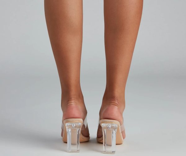 Clear Intentions Lucite Block Heel Mules - Image 4