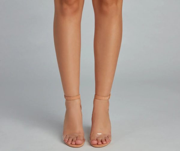 Always Chic PVC Faux Suede Heels - Image 3