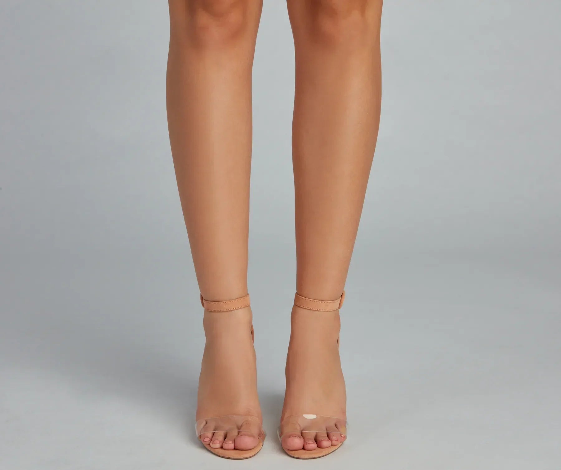Always Chic PVC Faux Suede Heels - Image 3