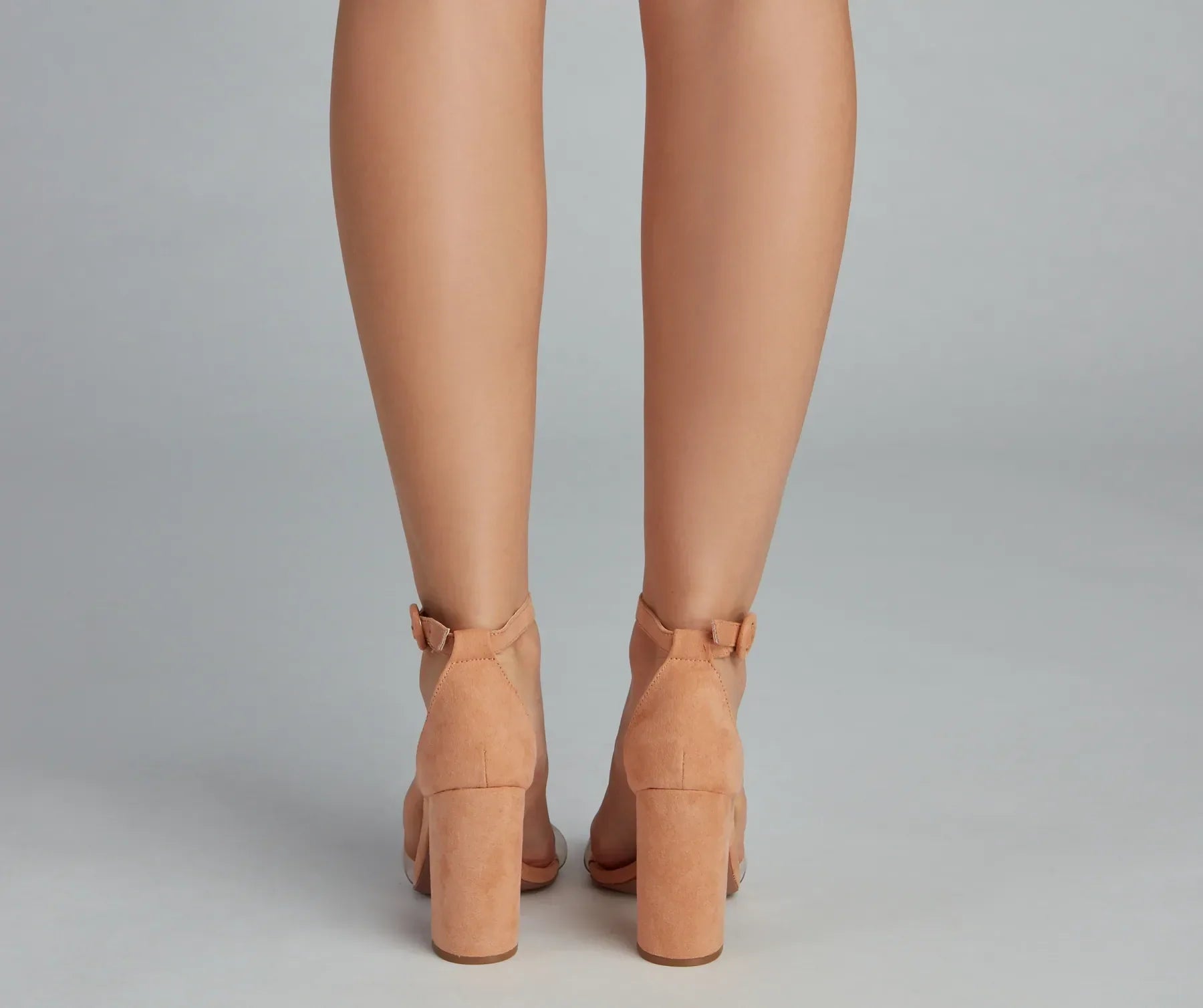 Always Chic PVC Faux Suede Heels - Image 5