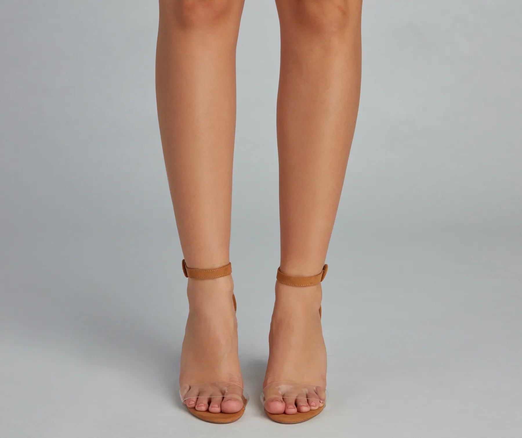 Always Chic PVC Faux Suede Heels - Image 8