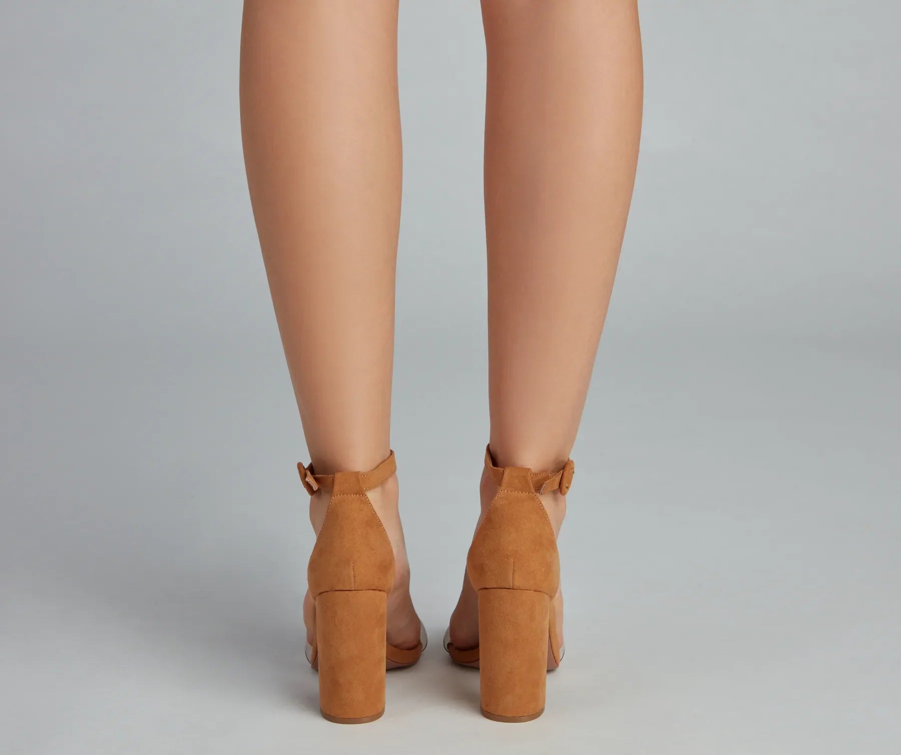 Always Chic PVC Faux Suede Heels - Image 10