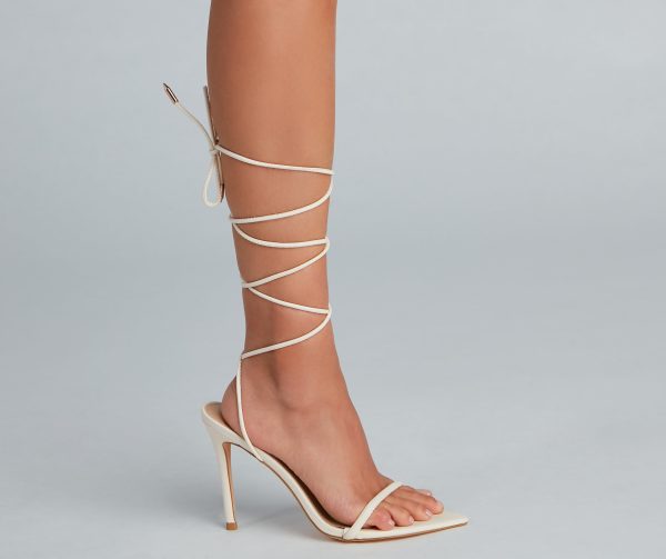 Chic Girl Lace-Up Stiletto Heels - Image 9