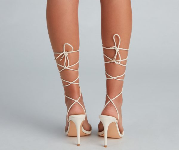 Chic Girl Lace-Up Stiletto Heels - Image 10