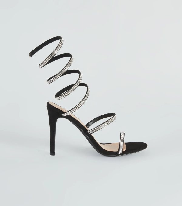 Spiral Rhinestone Stiletto Heels - Image 2