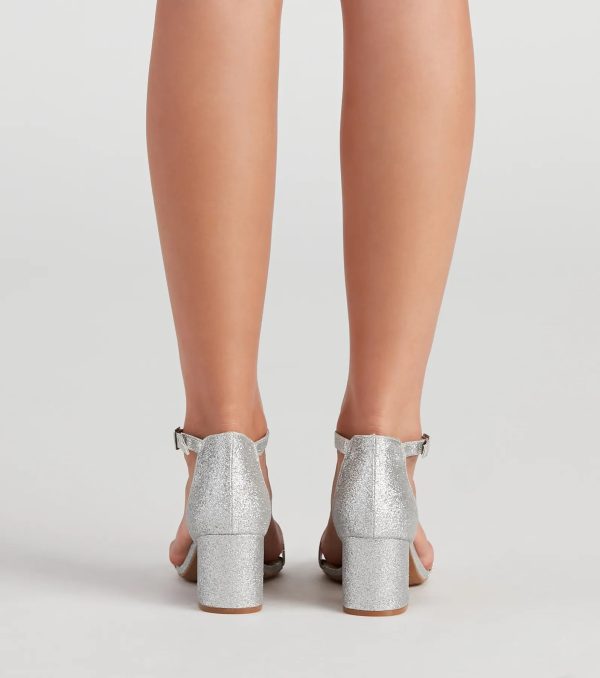 Glam Moves Glitter Block Heels - Image 4