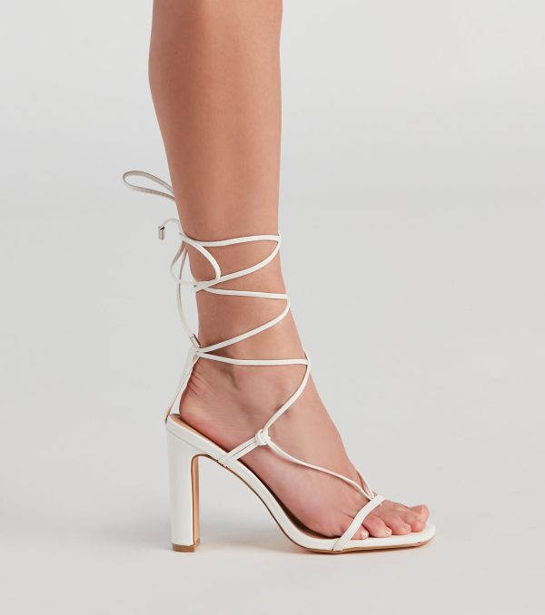 Under Wraps Lace-Up Block Heels - Image 7