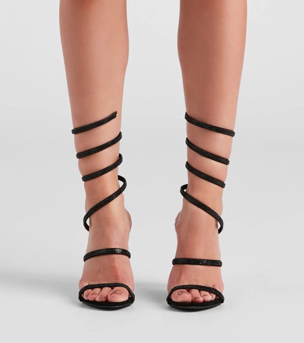 Spiral Rhinestone Stiletto Heels - Image 10