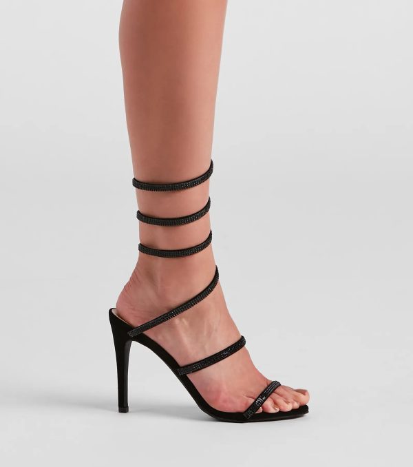 Spiral Rhinestone Stiletto Heels - Image 11