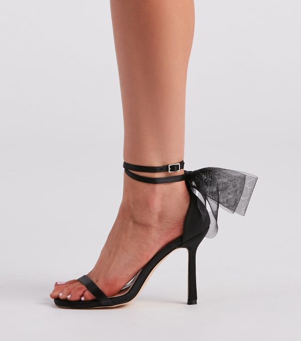 Glam Girl Vibes Satin Stiletto Heels - Image 2