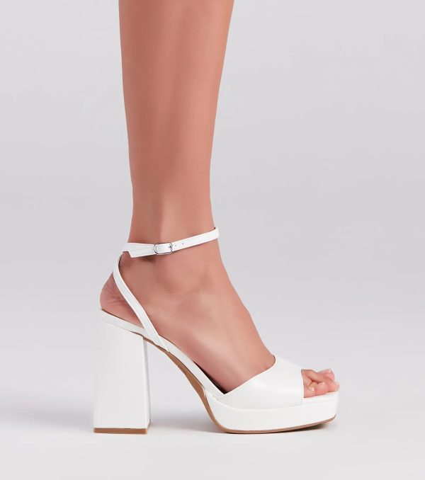 You're Cute Chunky Platform Block Heels - Image 3