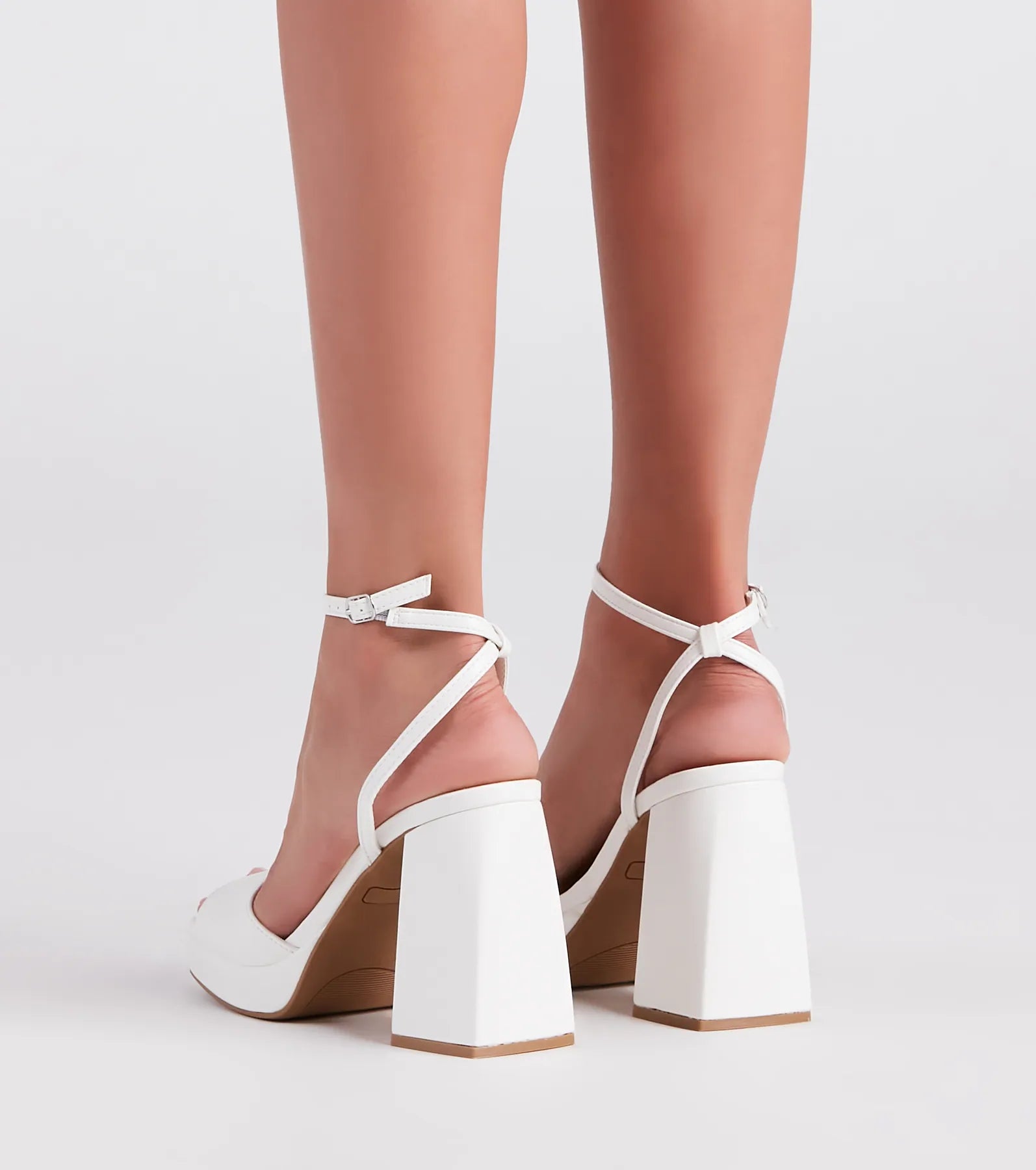 You're Cute Chunky Platform Block Heels - Image 4