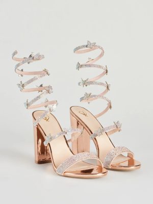 Butterfly Mystique Rhinestone Spiral Heels