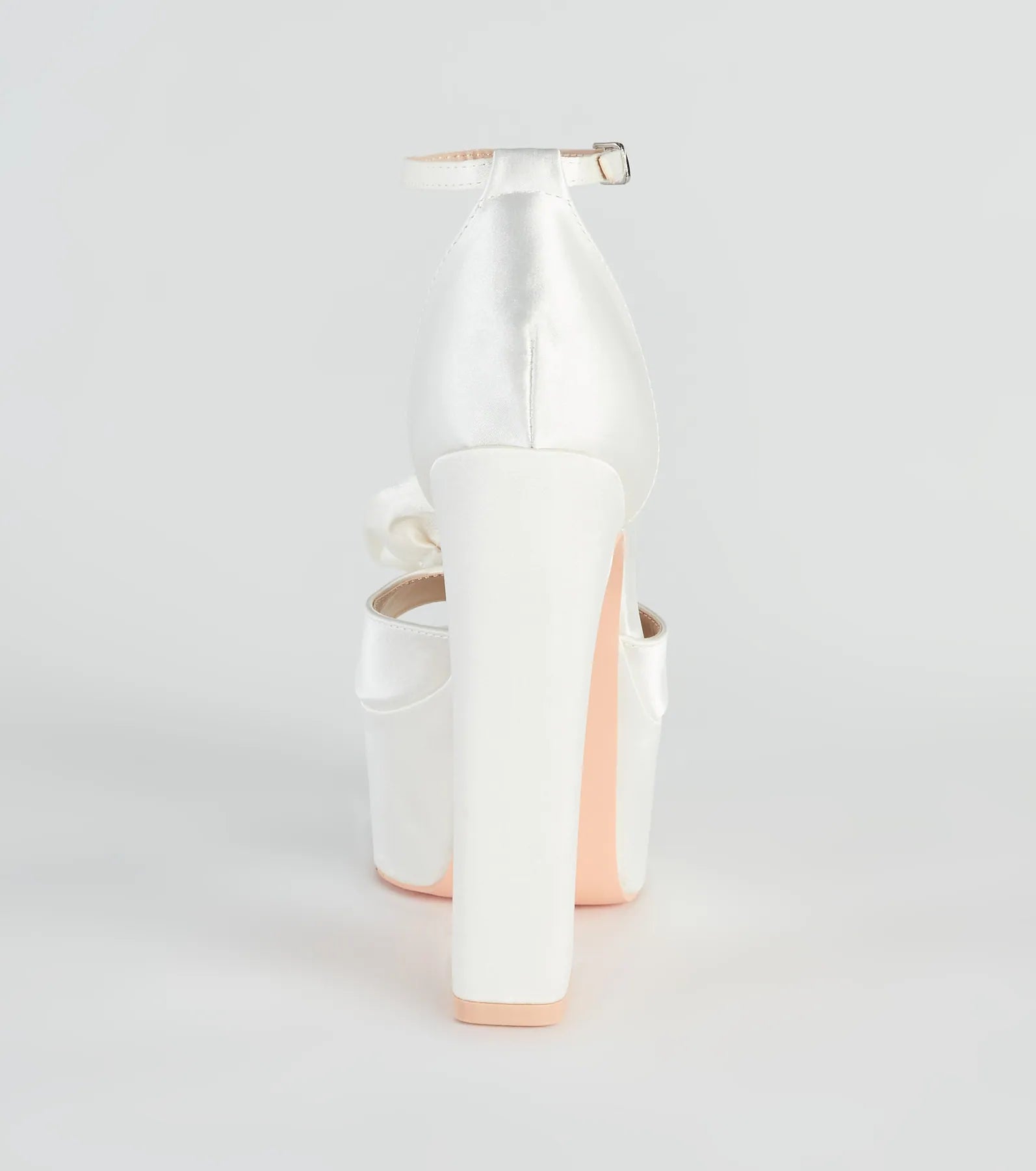Fashion Strut Satin Rose Platform Heels - Image 4