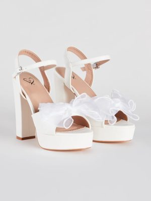 Gorgeous Statement Bow Platform Heels