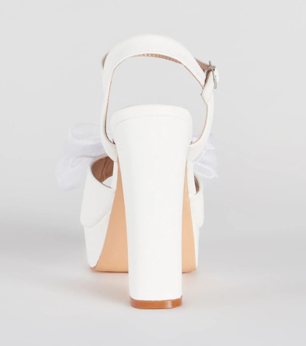 Gorgeous Statement Bow Platform Heels - Image 4